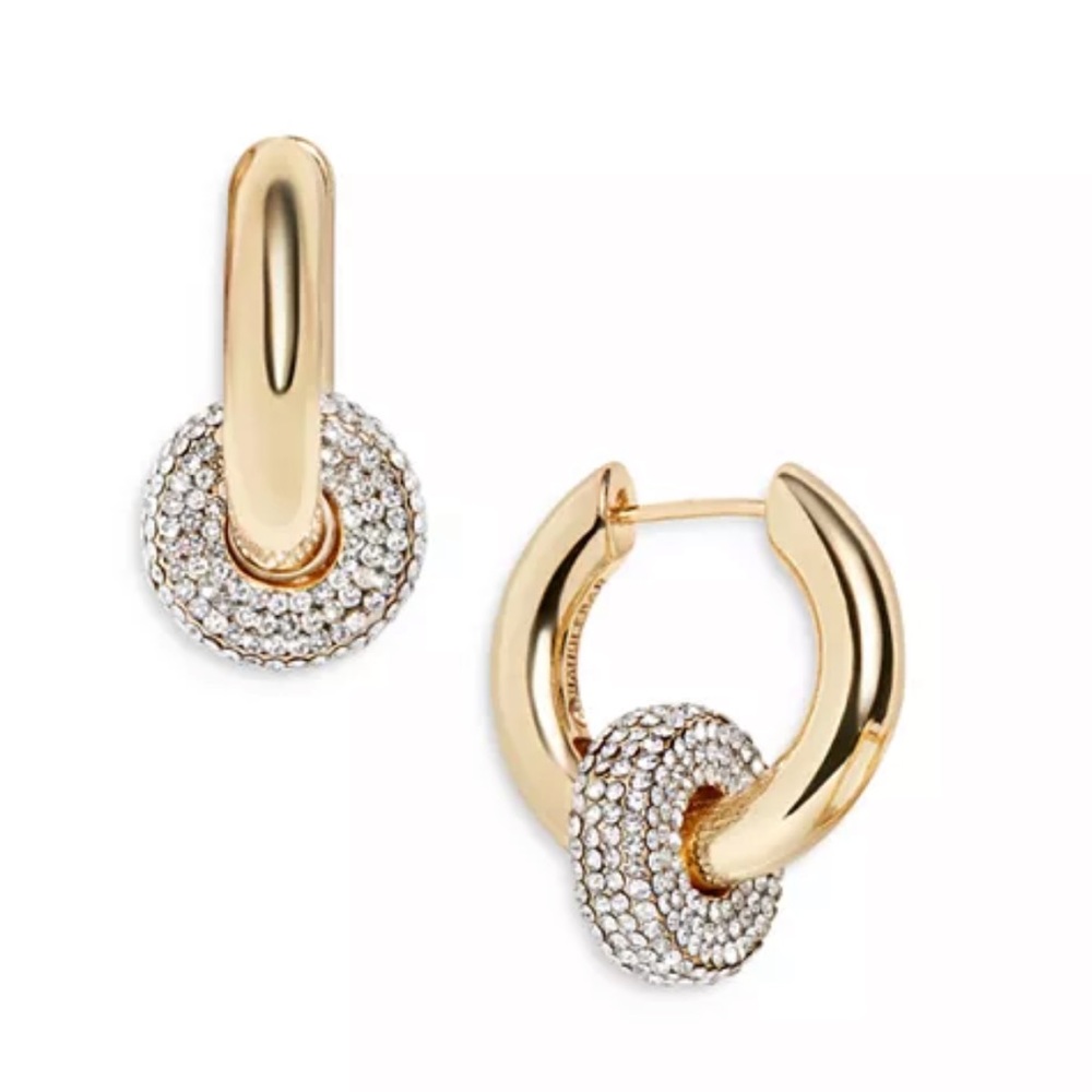 BAUBLEBAR Gaia Crystal Charm Hoop Earrings